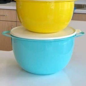 Tupperware Jumbo Thatsa Mixing Bowl 59 Cup Teal